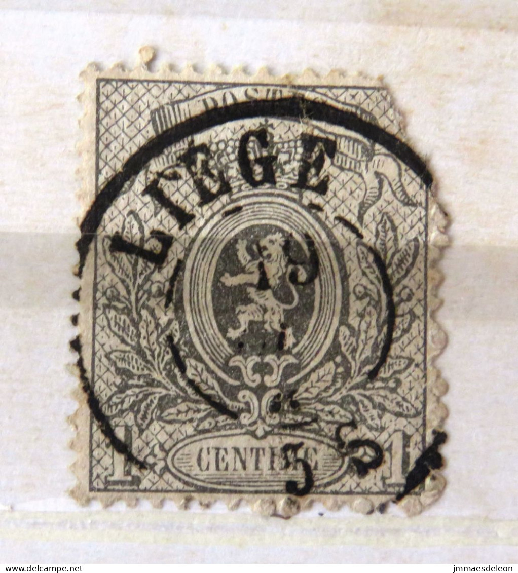 Belgium 1866 Used Stamp Bad Condition - Nice Cancel - 1866-1867 Coat Of Arms