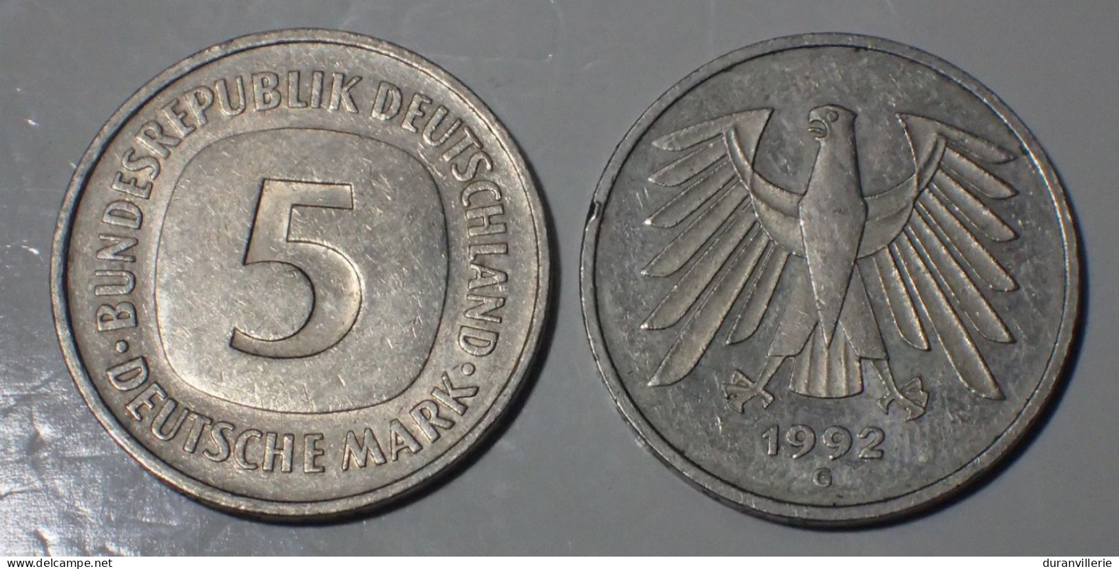 Allemagne Germany - 1992 - 5 Mark - Mintmark "G" - Karlsruhe - KM 140.1 - 5 Marchi