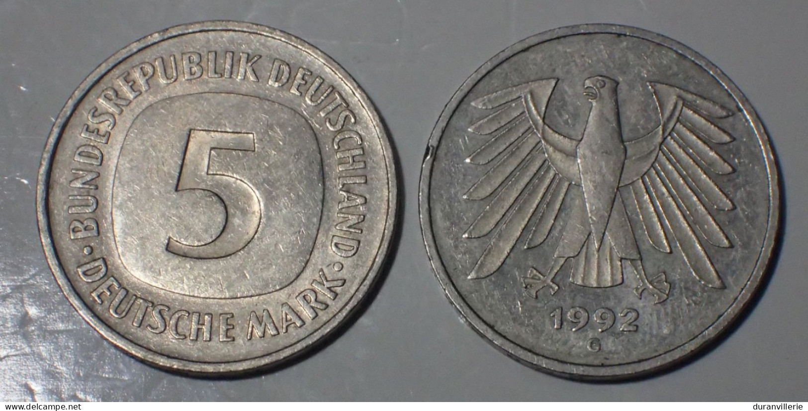 Allemagne Germany - 1992 - 5 Mark - Mintmark "G" - Karlsruhe - KM 140.1 - 5 Mark