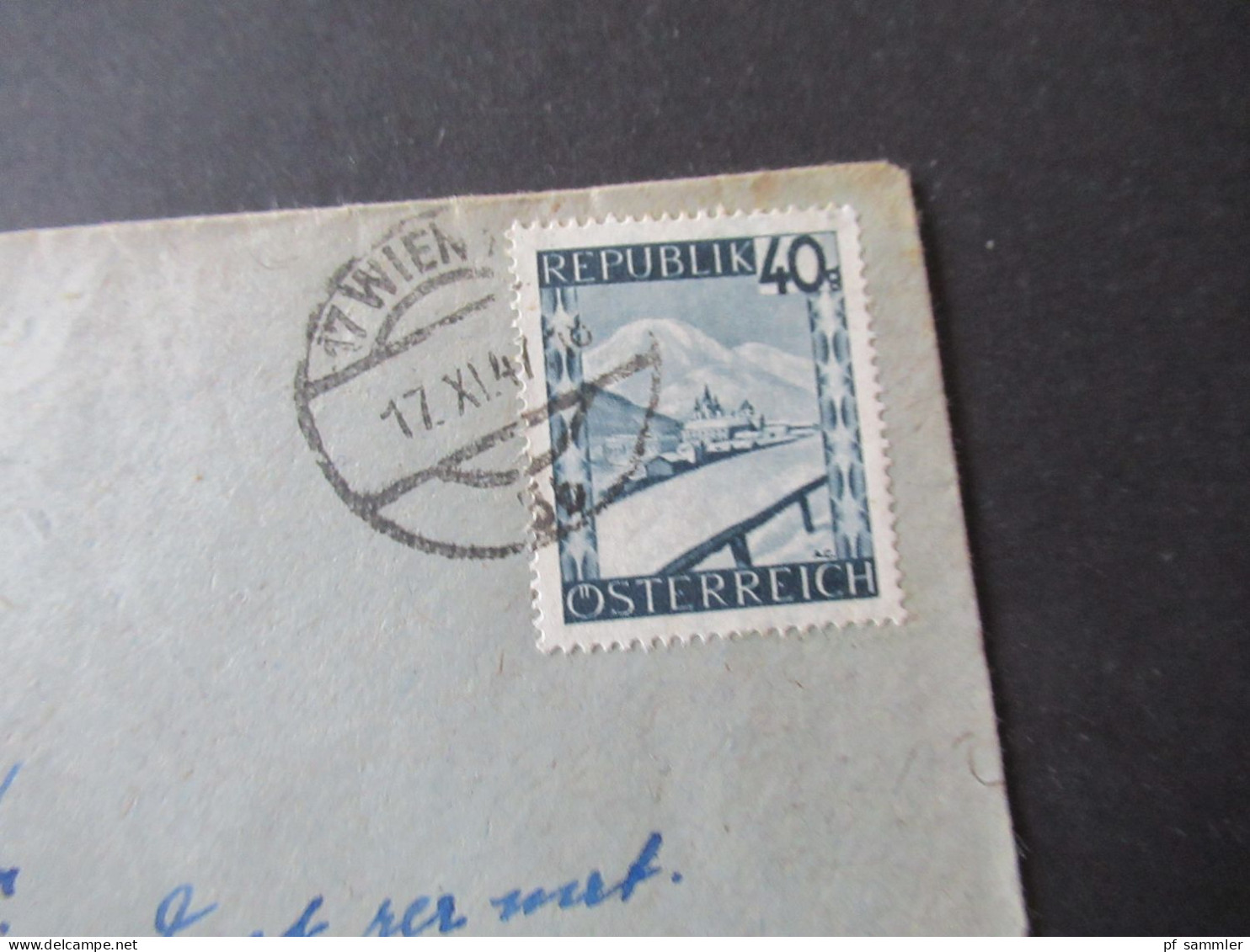 Österreich Ausgabe 1945 Freimarken Landschaften 2 Belege aus dem Bedarf Tagesstempel Wien - Innsbruck