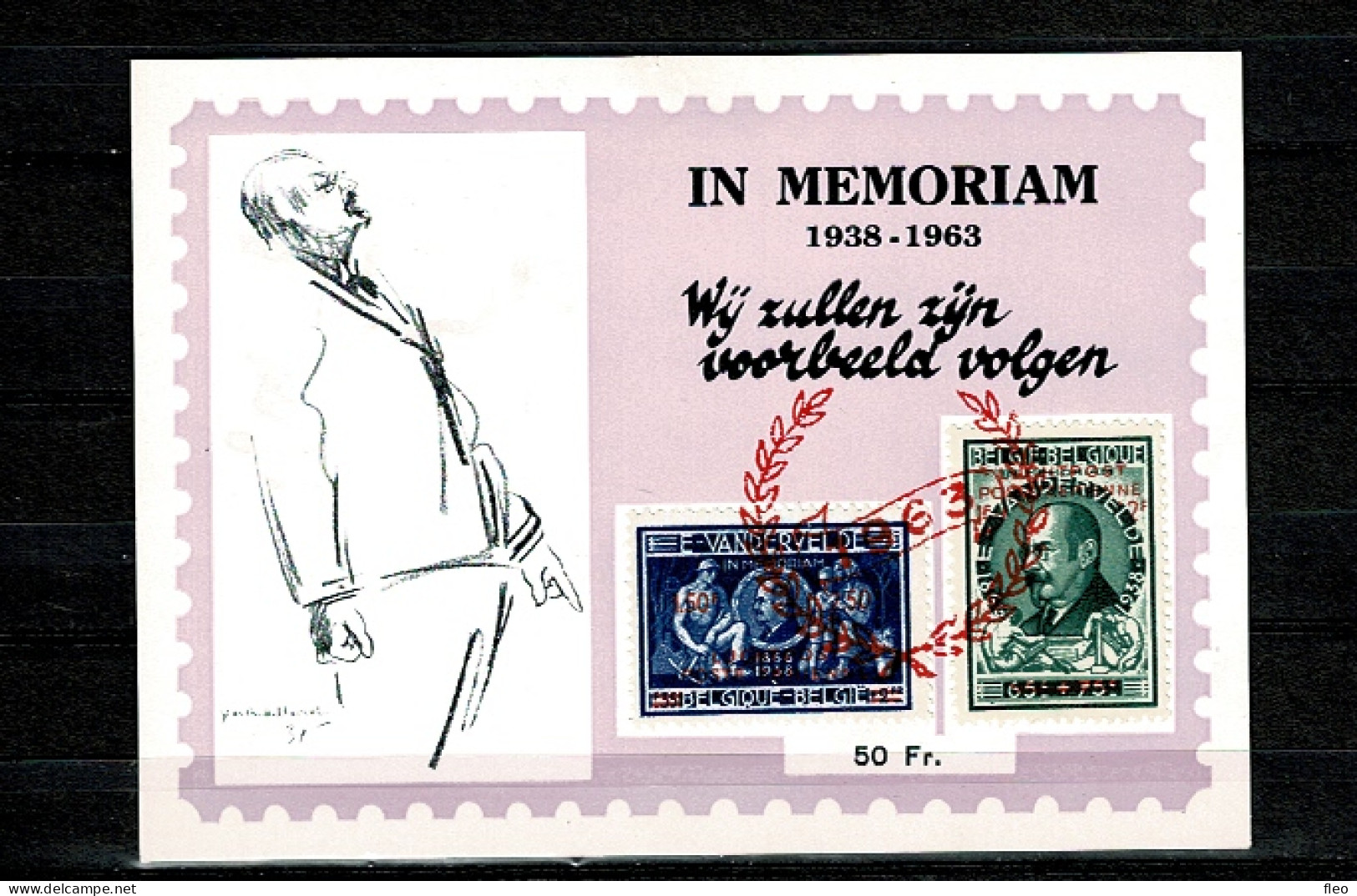 1947 PR136 (PA18 PA19) Carte Souvenir FDC Poste Aérienne Emile Vandervelde Cachets 1er Jour - ....-1951