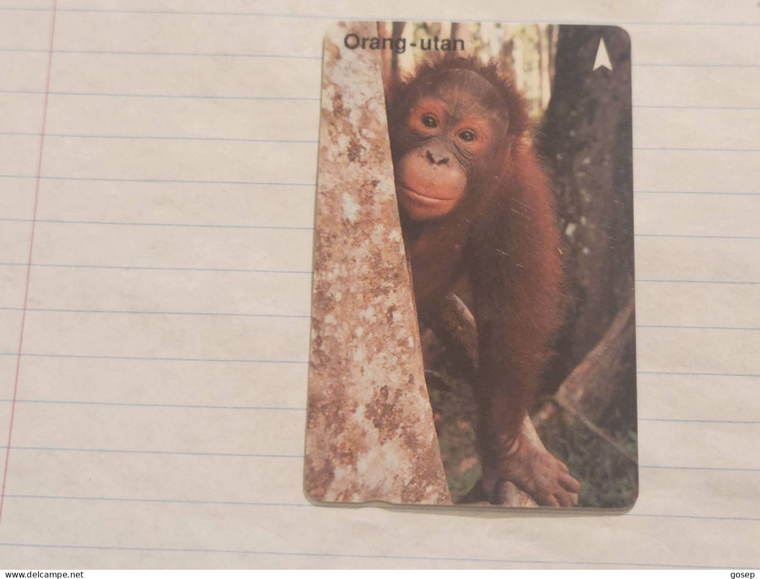 SINGAPORE-(1SANB)-Orang-utan-(163)(1SANB-063159)($10)(tirage-225.000)-used Card+1card Prepiad Free - Singapore