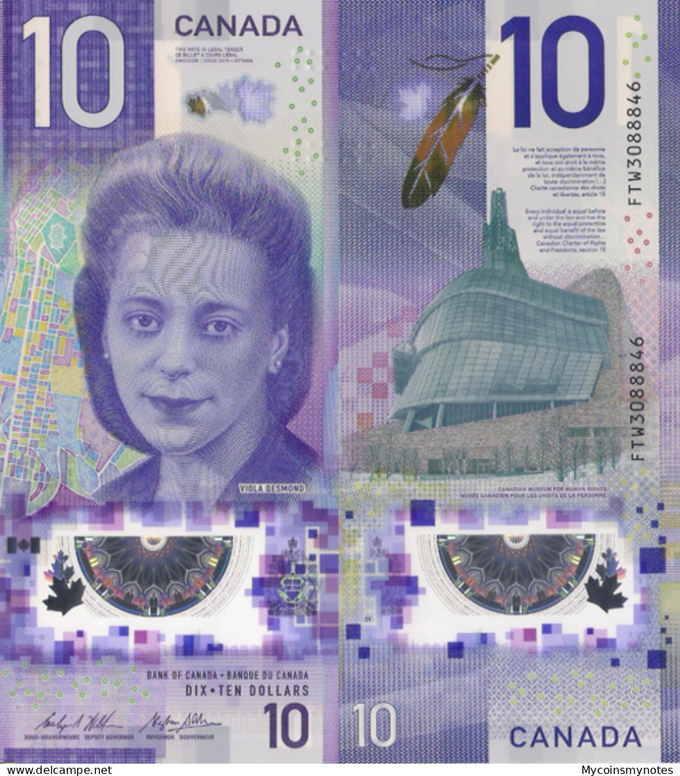 CANADA 10 DOLLAR 2018, Commemorative (Not Listed In Catalog, Polymer, UNC - Kanada