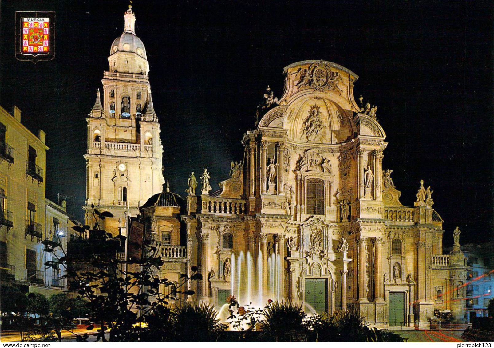 Murcie - Façade De La Cathédrale - Vue Nocturne - Murcia