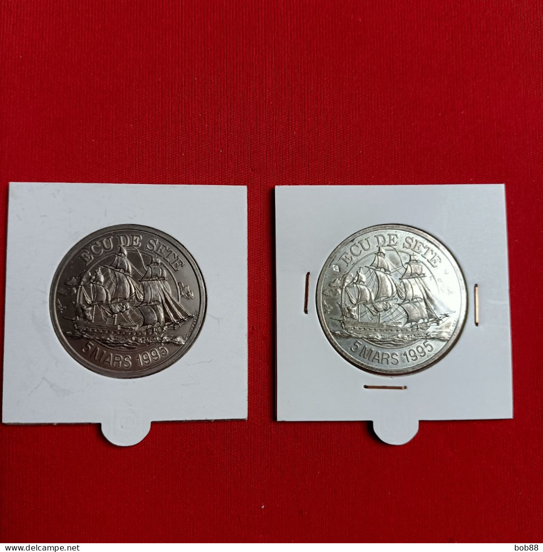 2 PIÈCES ECU TEMPORAIRE VILLE DE SÈTE - Euro Der Städte