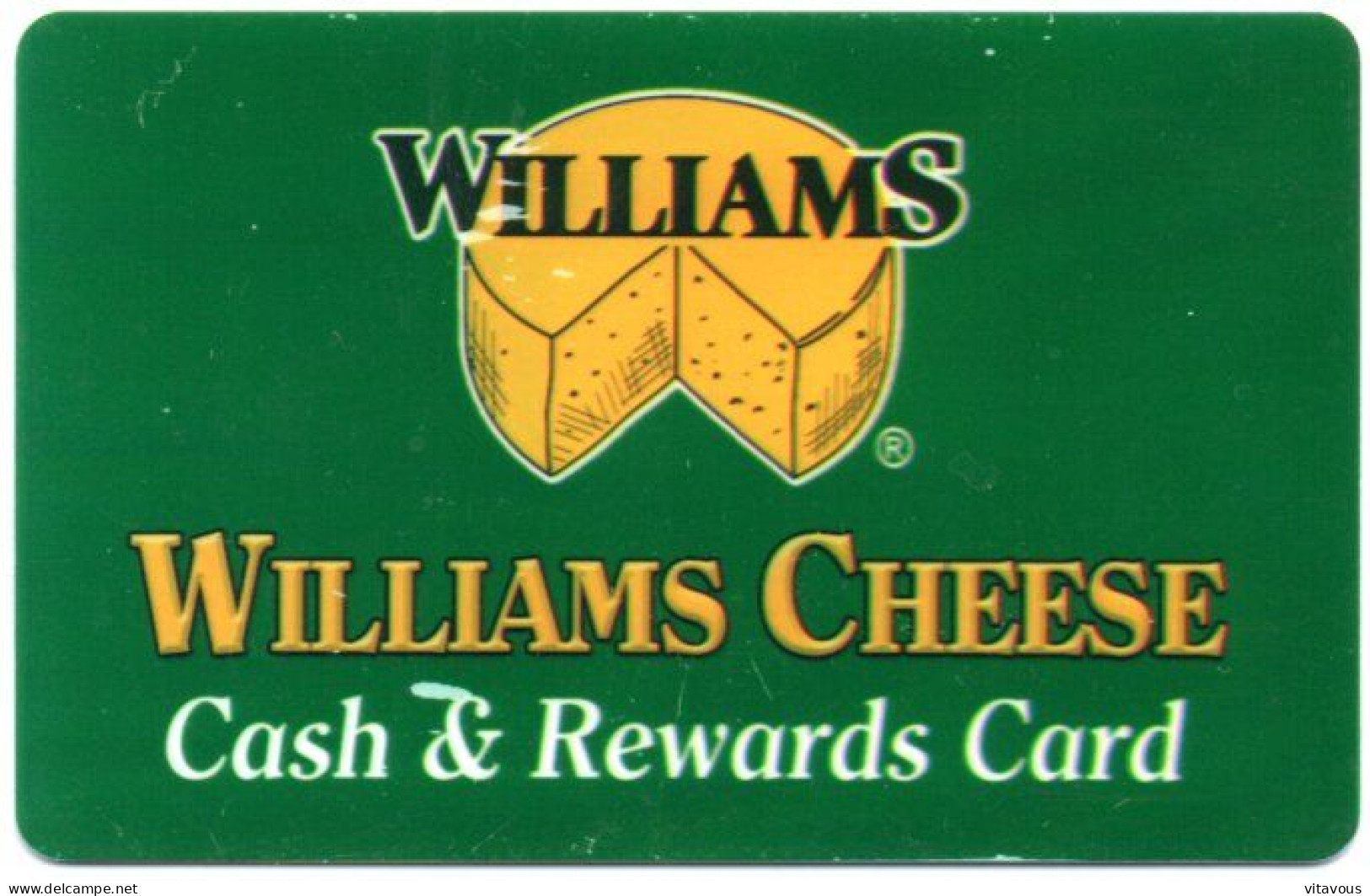 Fromage Williams Cheese Co - Carte Magnétique Fidélité USA États-Unis  Card  (R 864) - Magnetische Kaarten