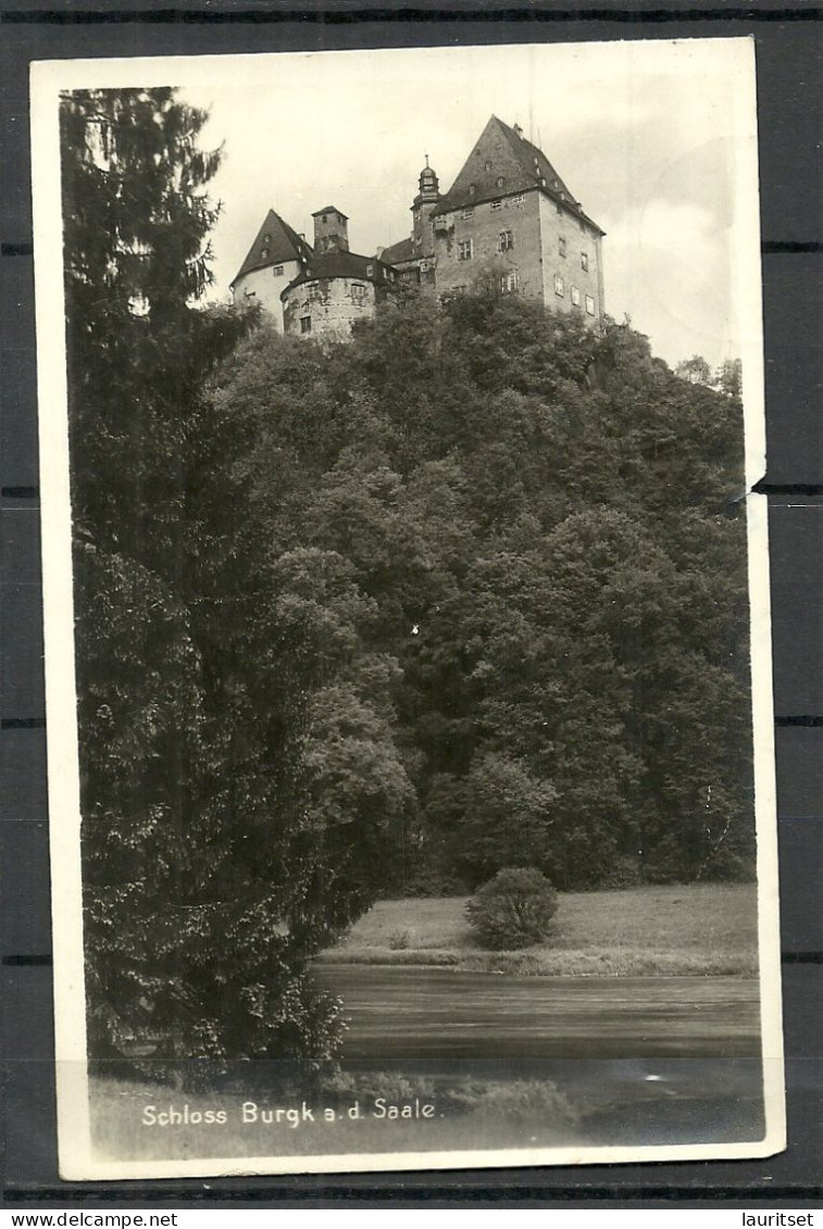 Germany Deutschland Schloss BURGK A. D. Saale Schleiz Land, Sent To Denmark 1930 - Schleiz