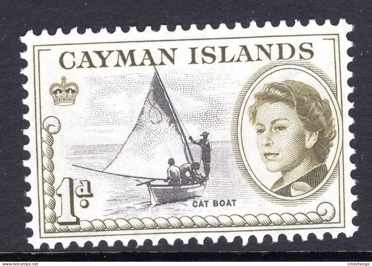 Cayman Islands 1962-64 Pictorials - 1d Cat Boat MNH (SG 166) - Cayman Islands