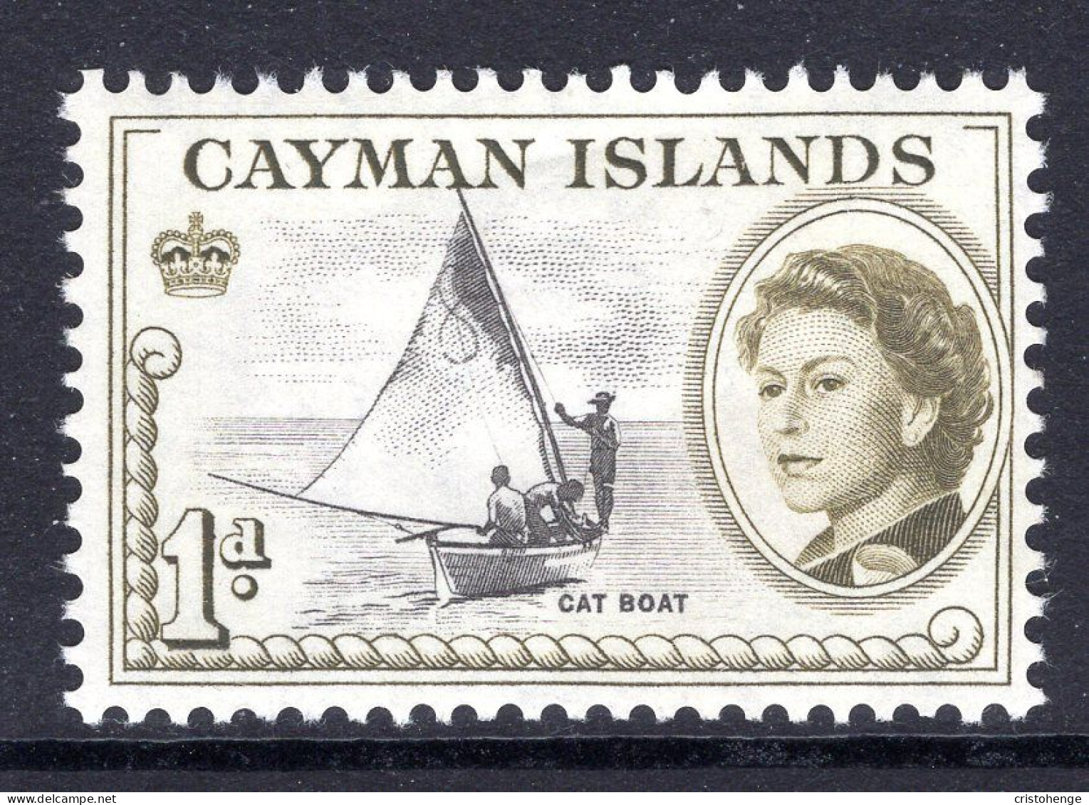 Cayman Islands 1962-64 Pictorials - 1d Cat Boat HM (SG 166) - Cayman Islands