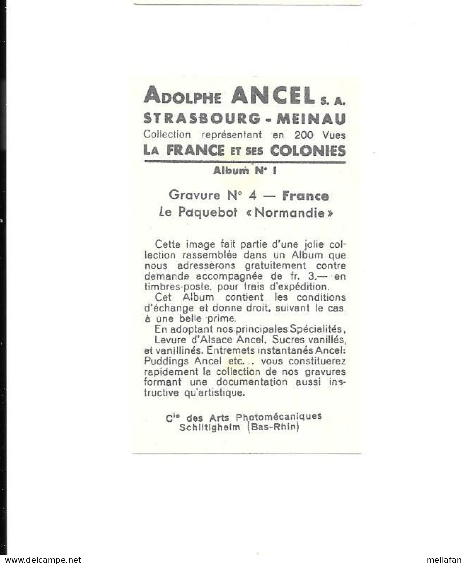 DR03 - IMAGE ADOLPHE ANCEL - PAQUEBOT NORMANDIE - Other & Unclassified