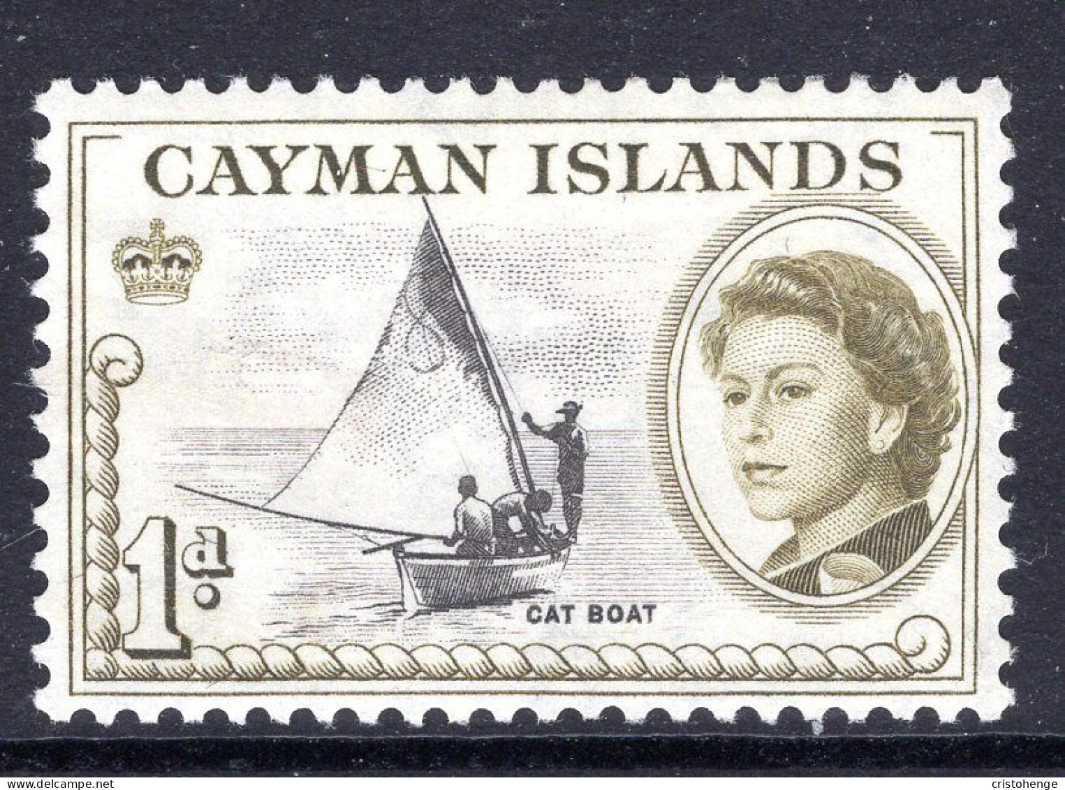 Cayman Islands 1962-64 Pictorials - 1d Cat Boat HM (SG 166) - Cayman Islands