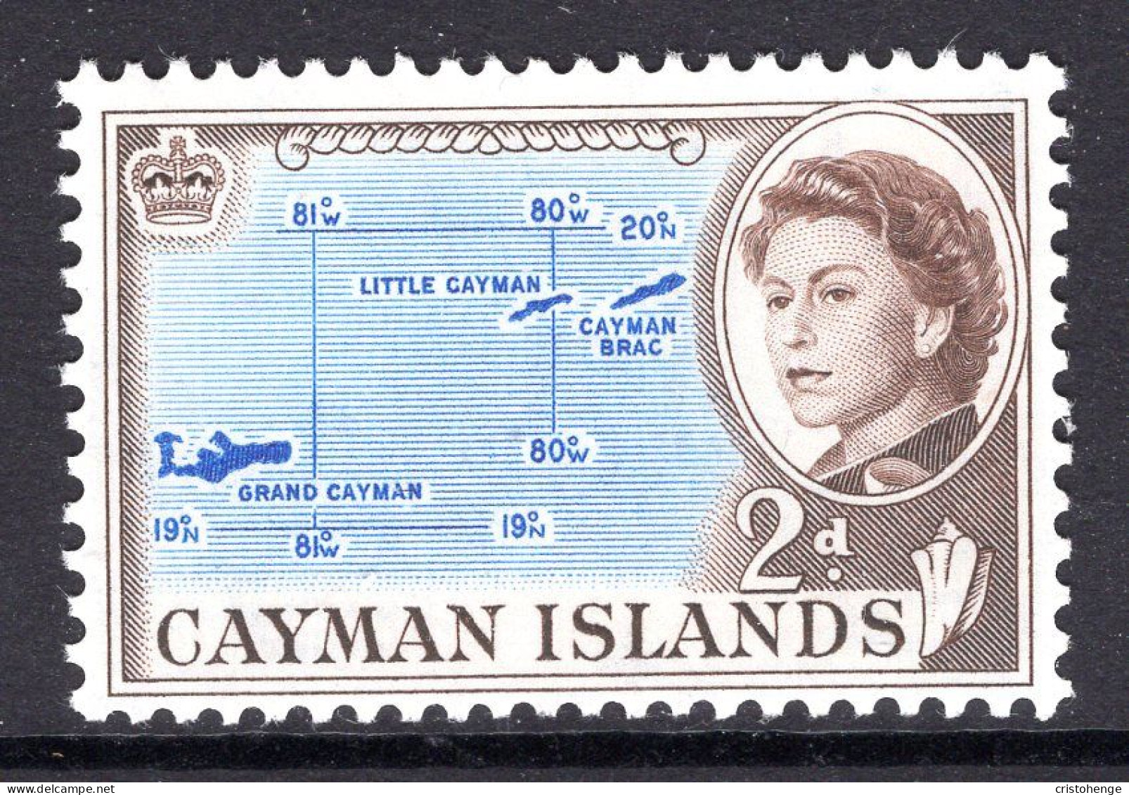 Cayman Islands 1962-64 Pictorials - 2d Map Of Cayman Islands MNH (SG 168) - Cayman Islands