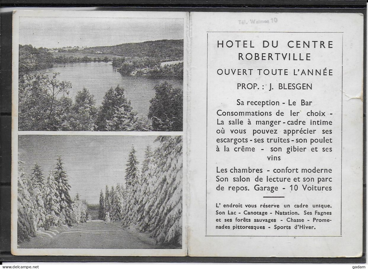 1266-Hotel Du Centre Robertville- Waimes - Weismes