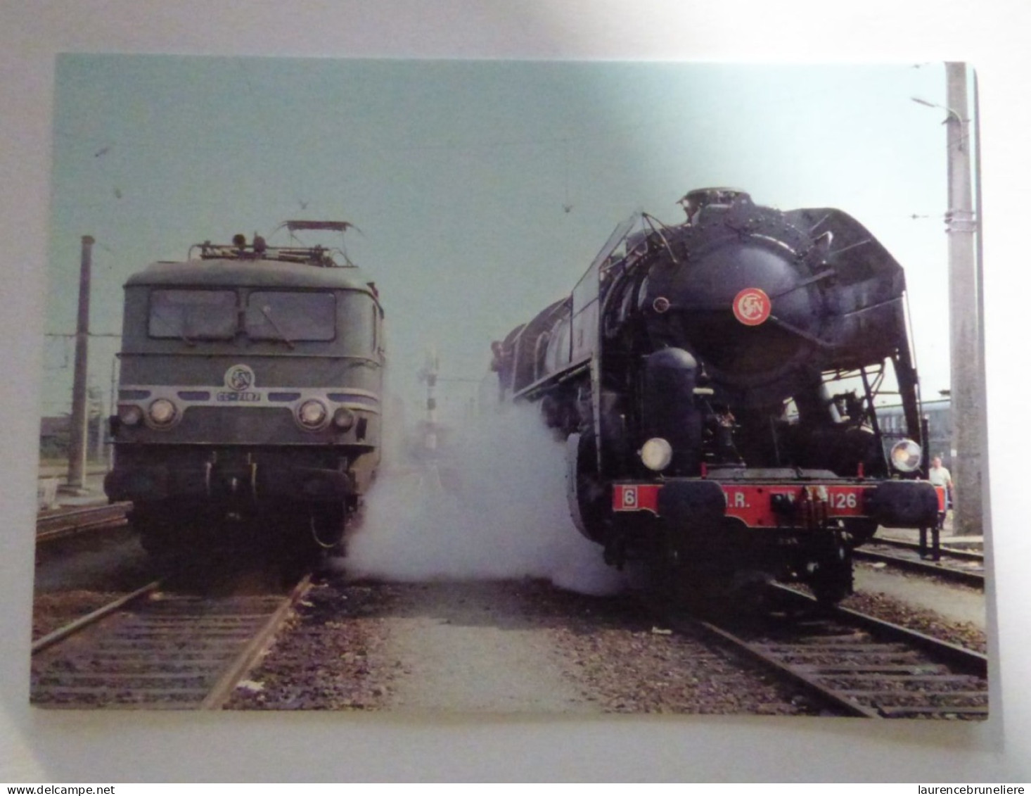 LOCOMOTIVE 141 R 1126 ET CC 7101 (DETENTRICE DU RECORD DU MONDE DE VITESSE EN 1955 - AMICALE DES CHEMINOTS 1991 - Treinen