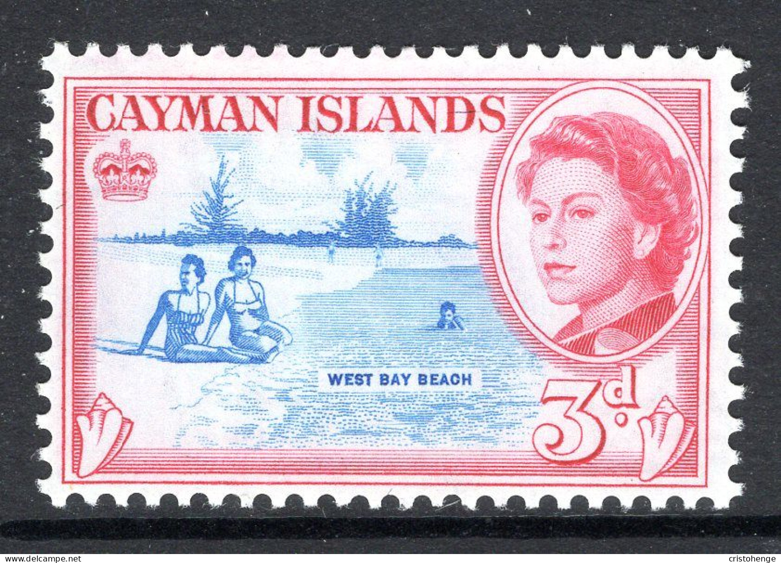 Cayman Islands 1962-64 Pictorials - 3d West Bay Beach MNH (SG 170) - Cayman Islands