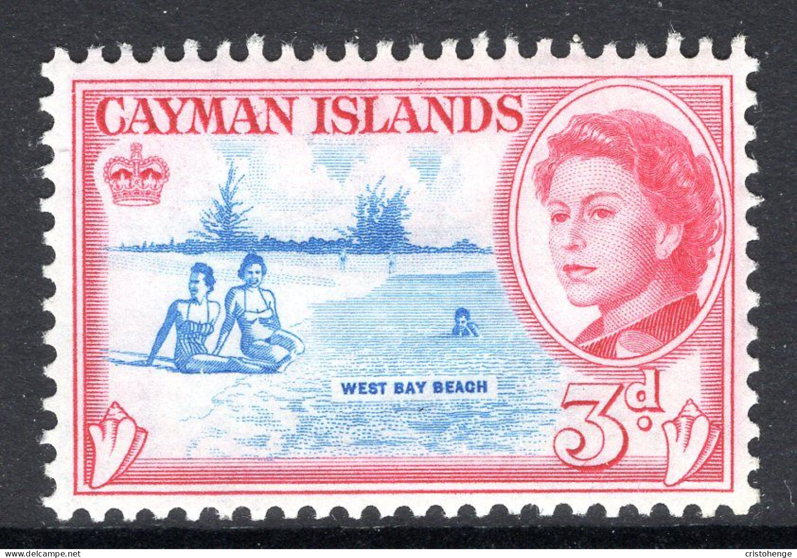 Cayman Islands 1962-64 Pictorials - 3d West Bay Beach HM (SG 170) - Cayman Islands