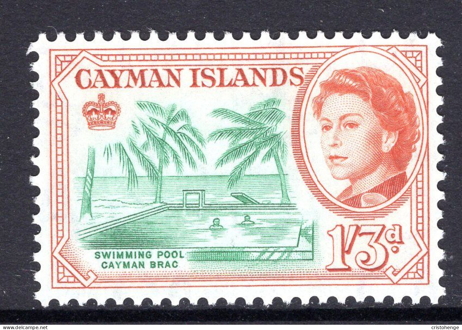 Cayman Islands 1962-64 Pictorials - 1/3 Swimming Pool At Cayman Brac MNH (SG 175) - Cayman Islands