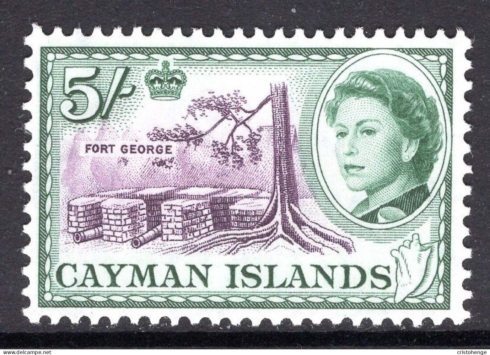 Cayman Islands 1962-64 Pictorials - 5/- Fort George MNH (SG 177) - Cayman Islands