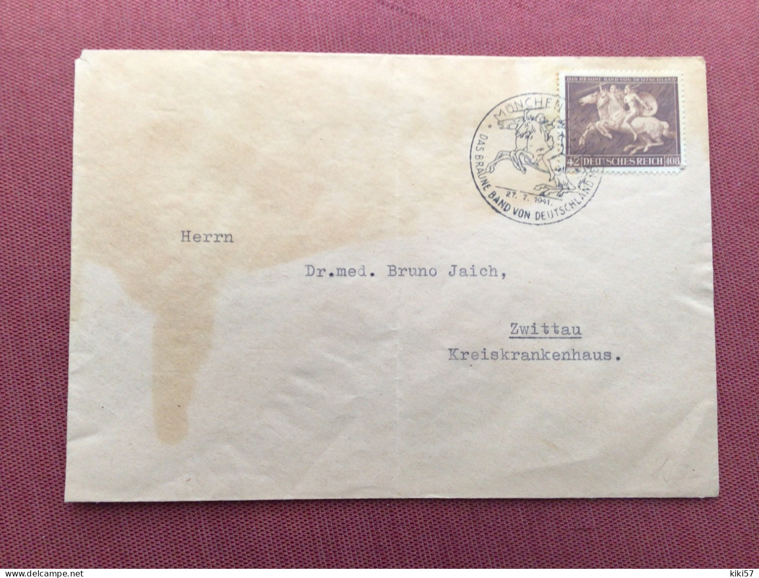 ALLEMAGNE Enveloppe ZWITTAU 1941 RARE - Briefe