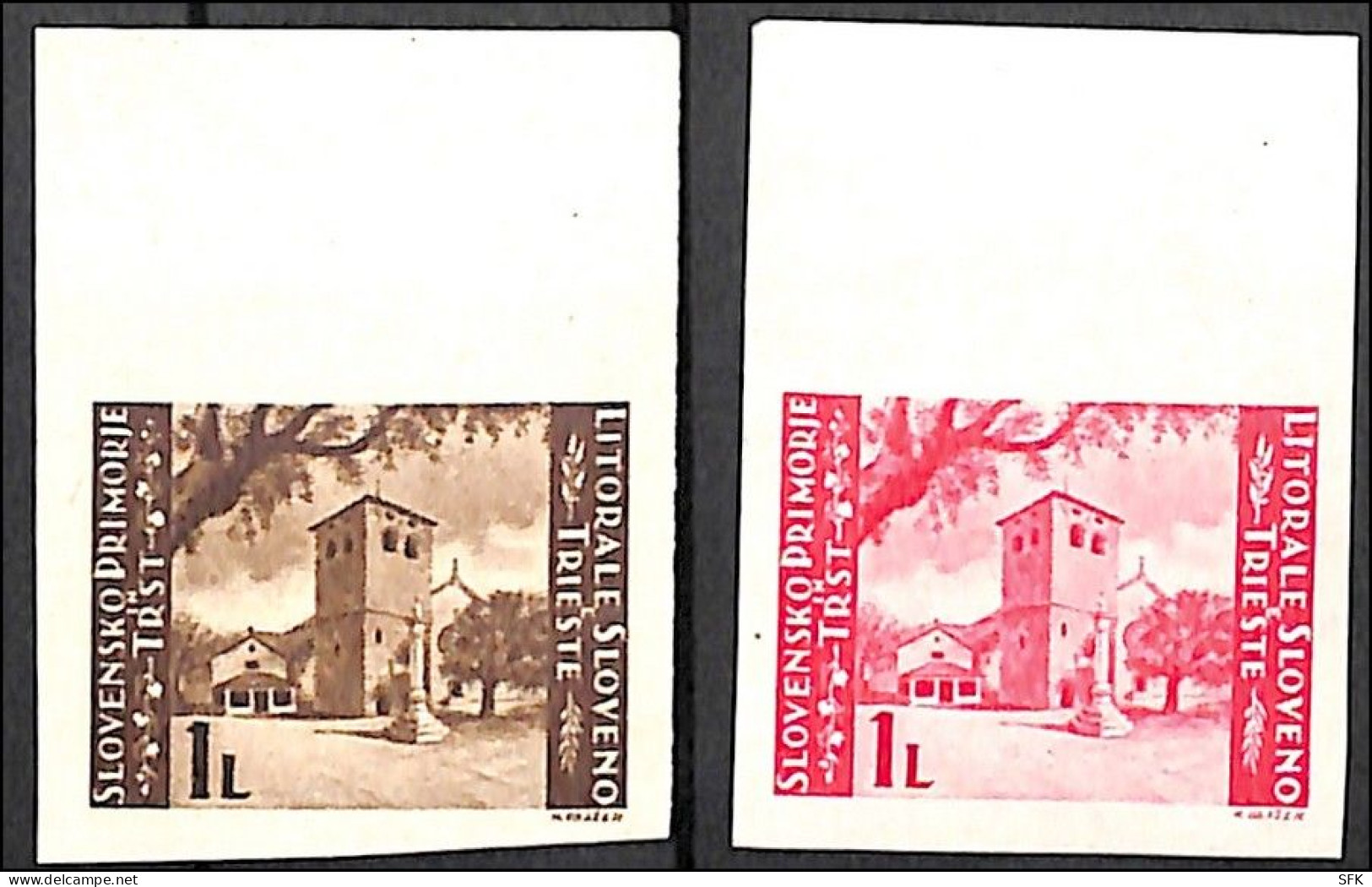 1948 San Giusto Imperforate Set With Upper Margin. MNH - Altri & Non Classificati