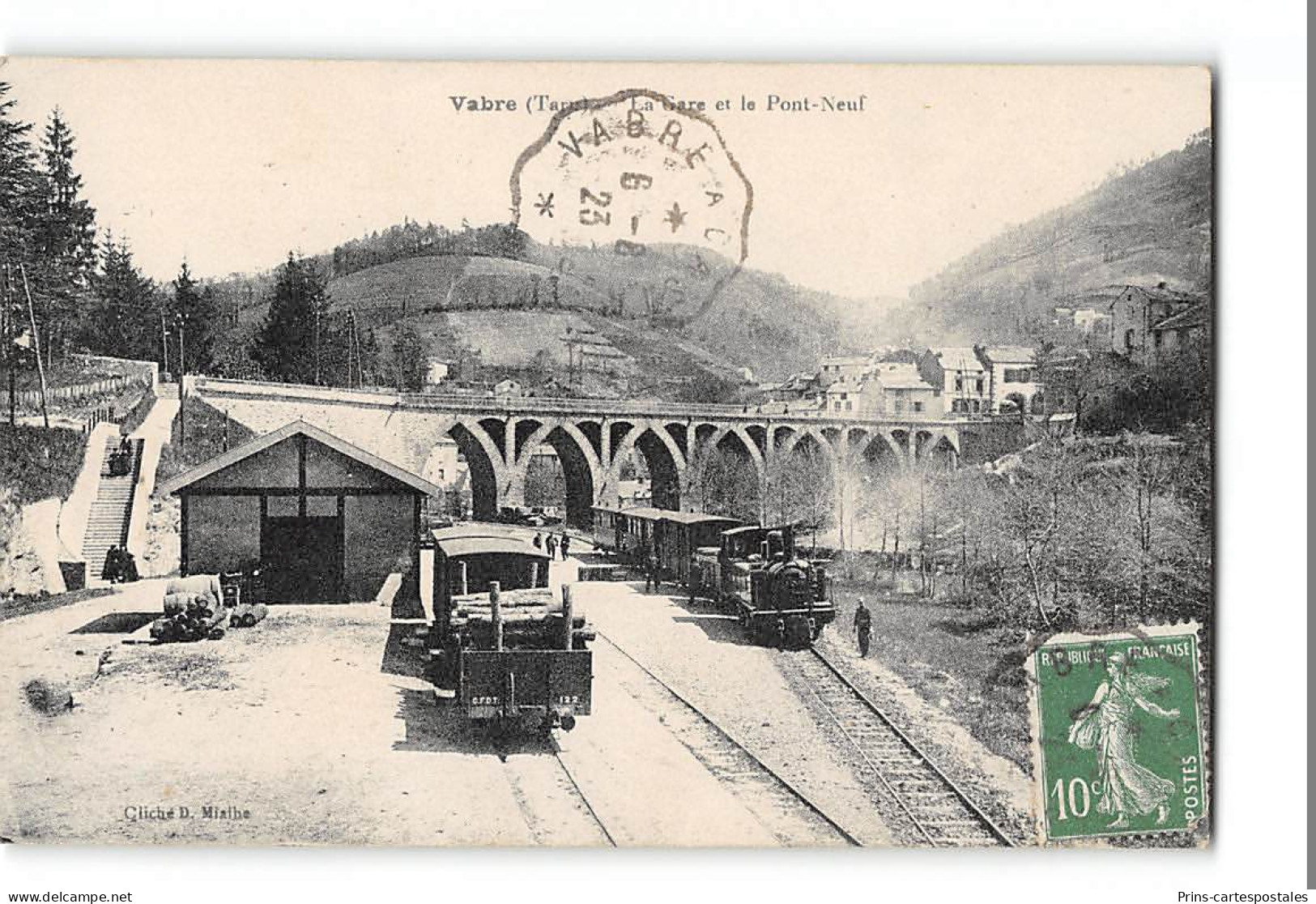 CPA 81 Vabre La Gare Et Le Train Tramway - Vabre