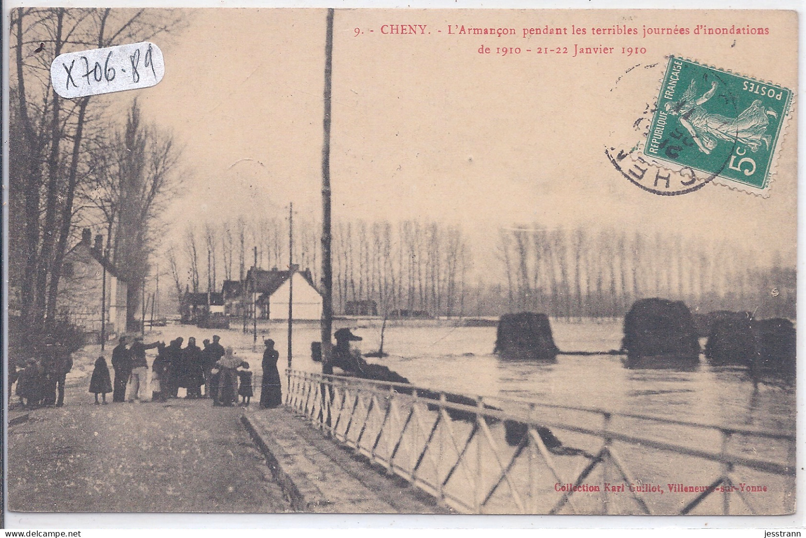 CHENY- L ARMENCON PENDANT LES TERRIBLES JOURNEES D INONDATIONS DE 1910- 21.22 JANVIER 1910 - Cheny