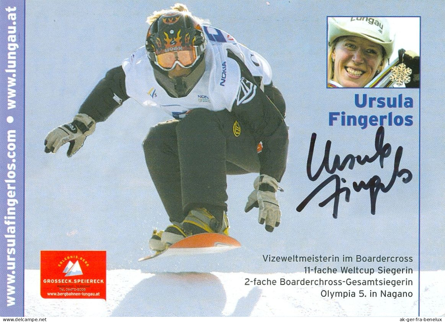 AK Snowboarderin Snowboardcross Ursula Fingerlos Mauterndorf St. Michael Im Lungau Salzburg ÖSV Olympionikin Olympia ÖSV - Autographes