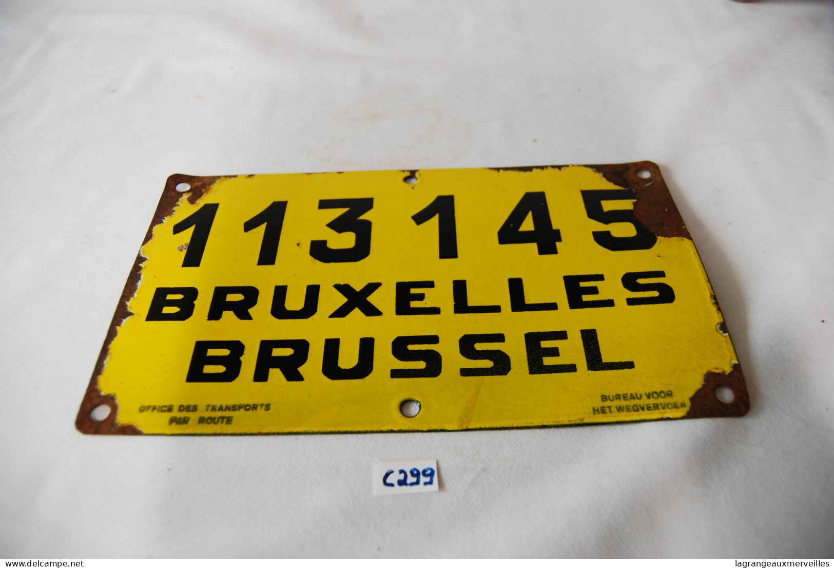 C299 Ancienne Plaque - 113145 - Bruxelles Brussel - Automobil