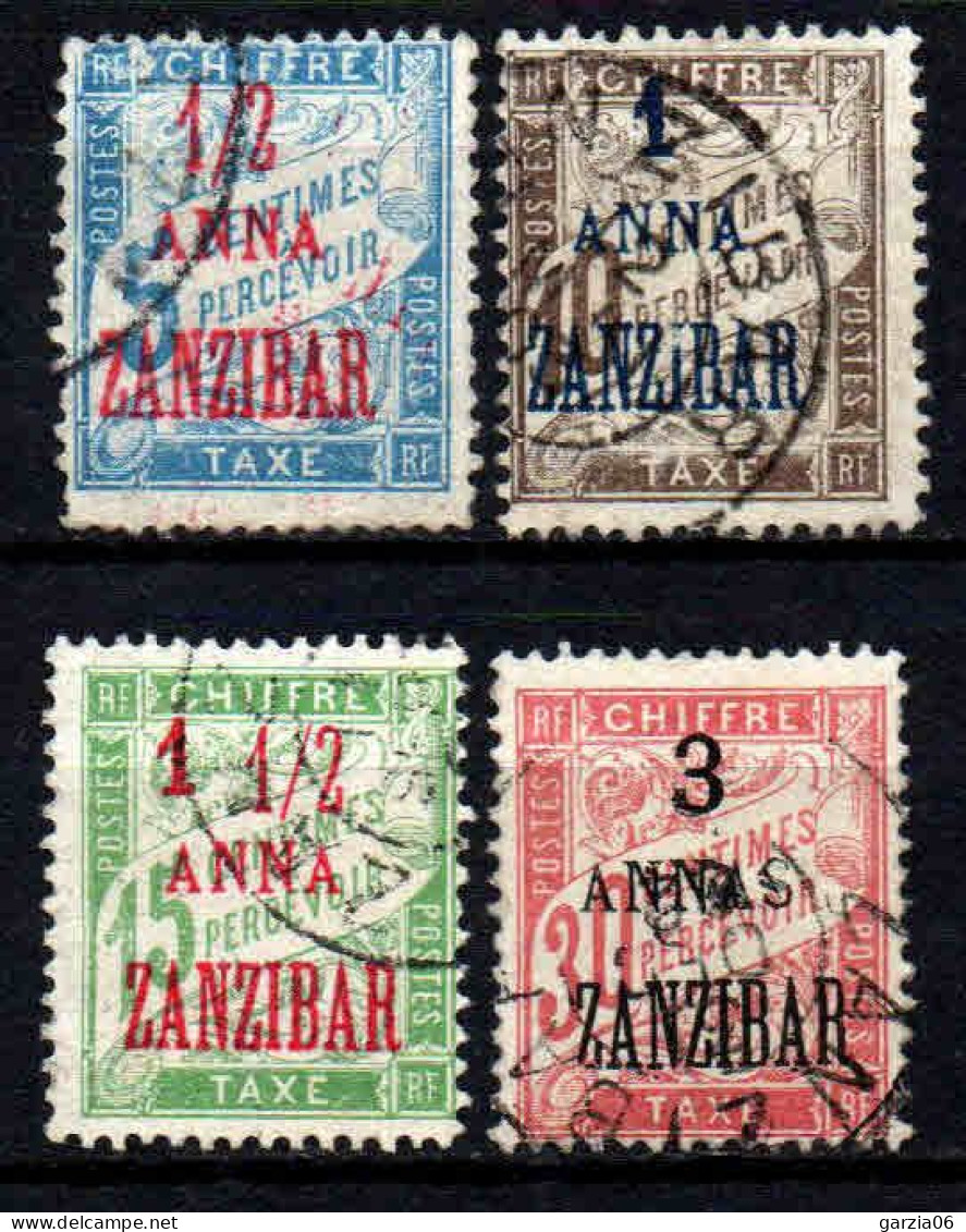 Zanzibar - 1897 -  Tb Taxe Des Colonies Surch  -  N° 1 à 4 -  Oblitéré - Used - Usados