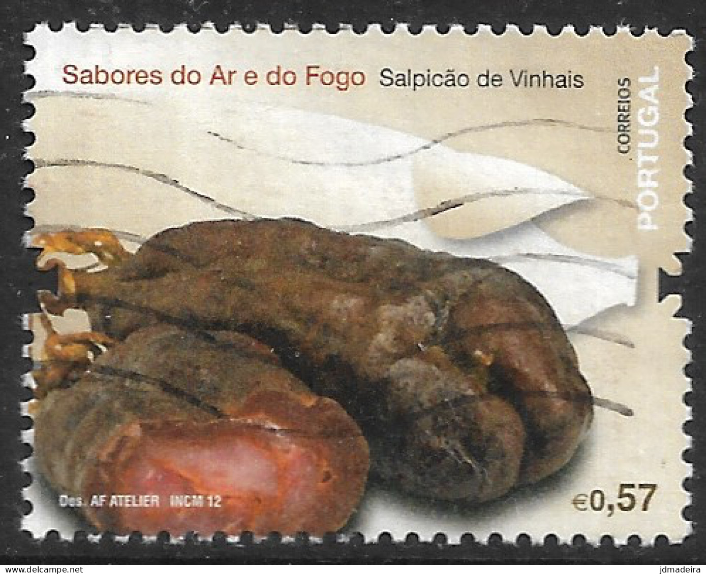Portugal – 2012 Sausages 0,57 Used Stamp - Usati