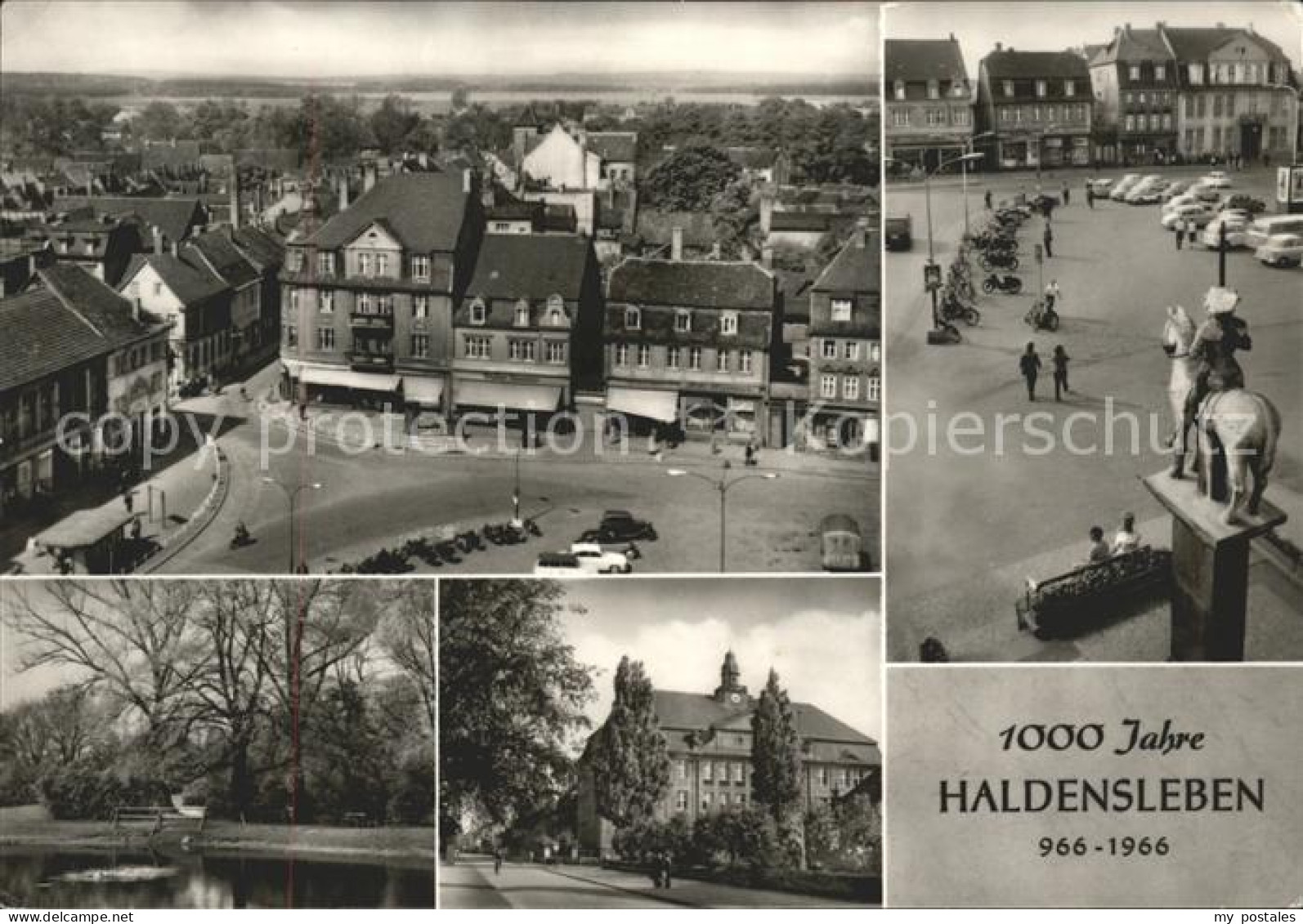 41612723 Haldensleben Orts Und Teilansichten Markt Reiterstatue Haldensleben - Haldensleben