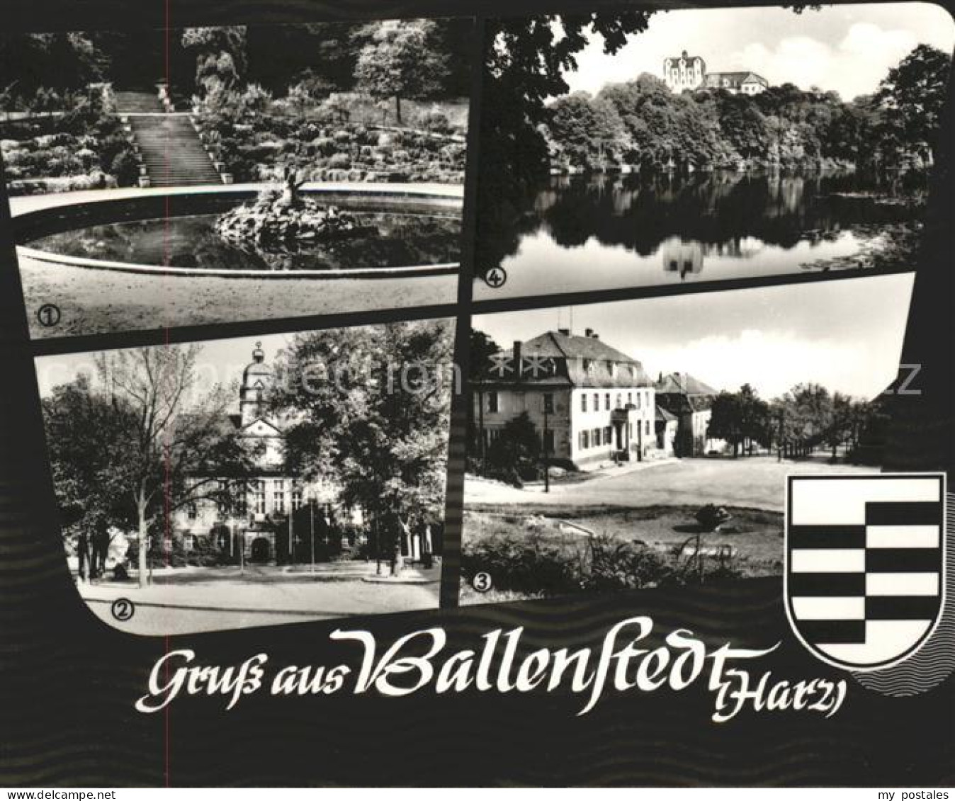 41612693 Ballenstedt Friedenspark Rathaus Wilh Pieck Allee Schloss Teich Ballens - Ballenstedt