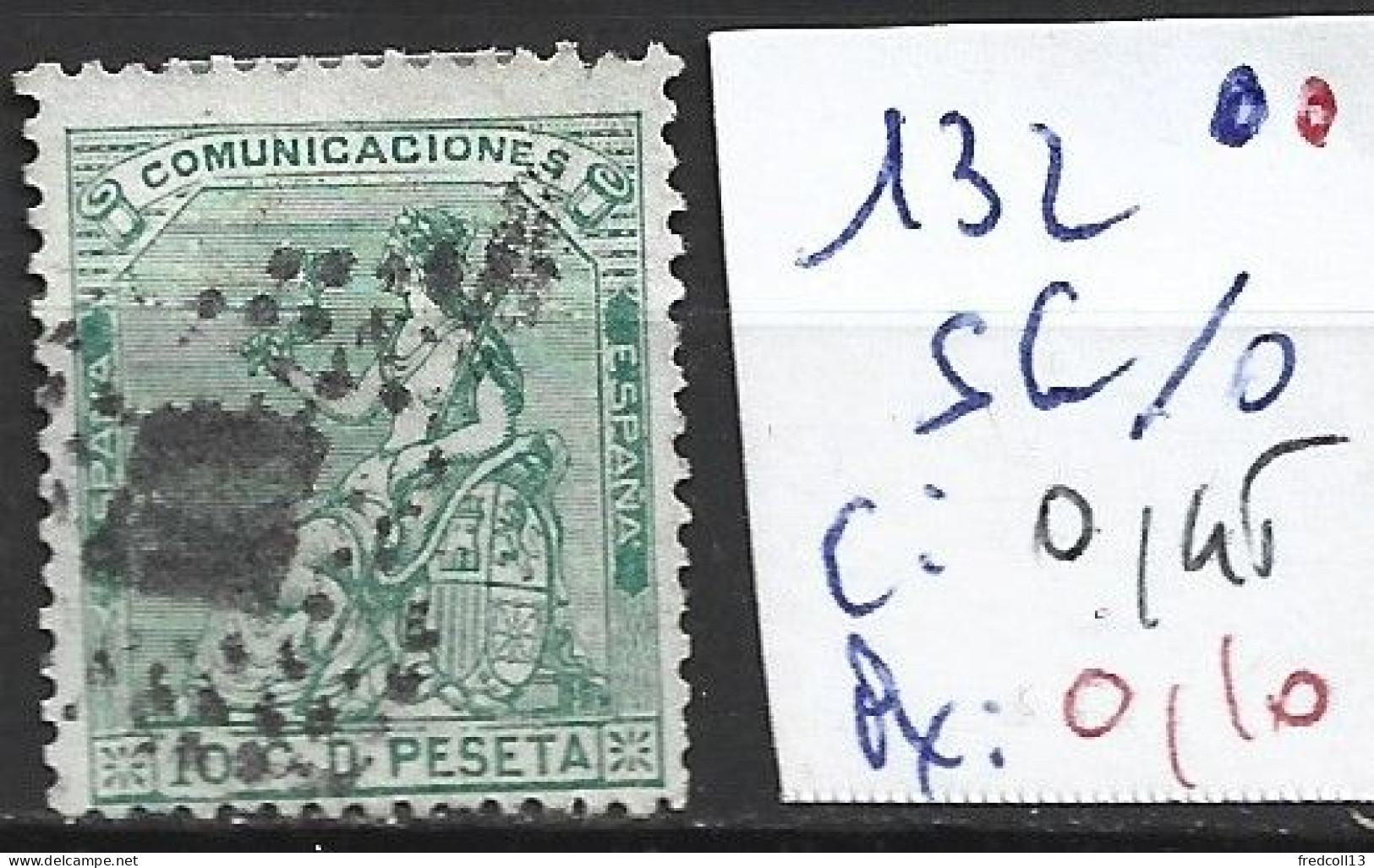 ESPAGNE 132 Oblitéré Côte 0.45 € - Used Stamps