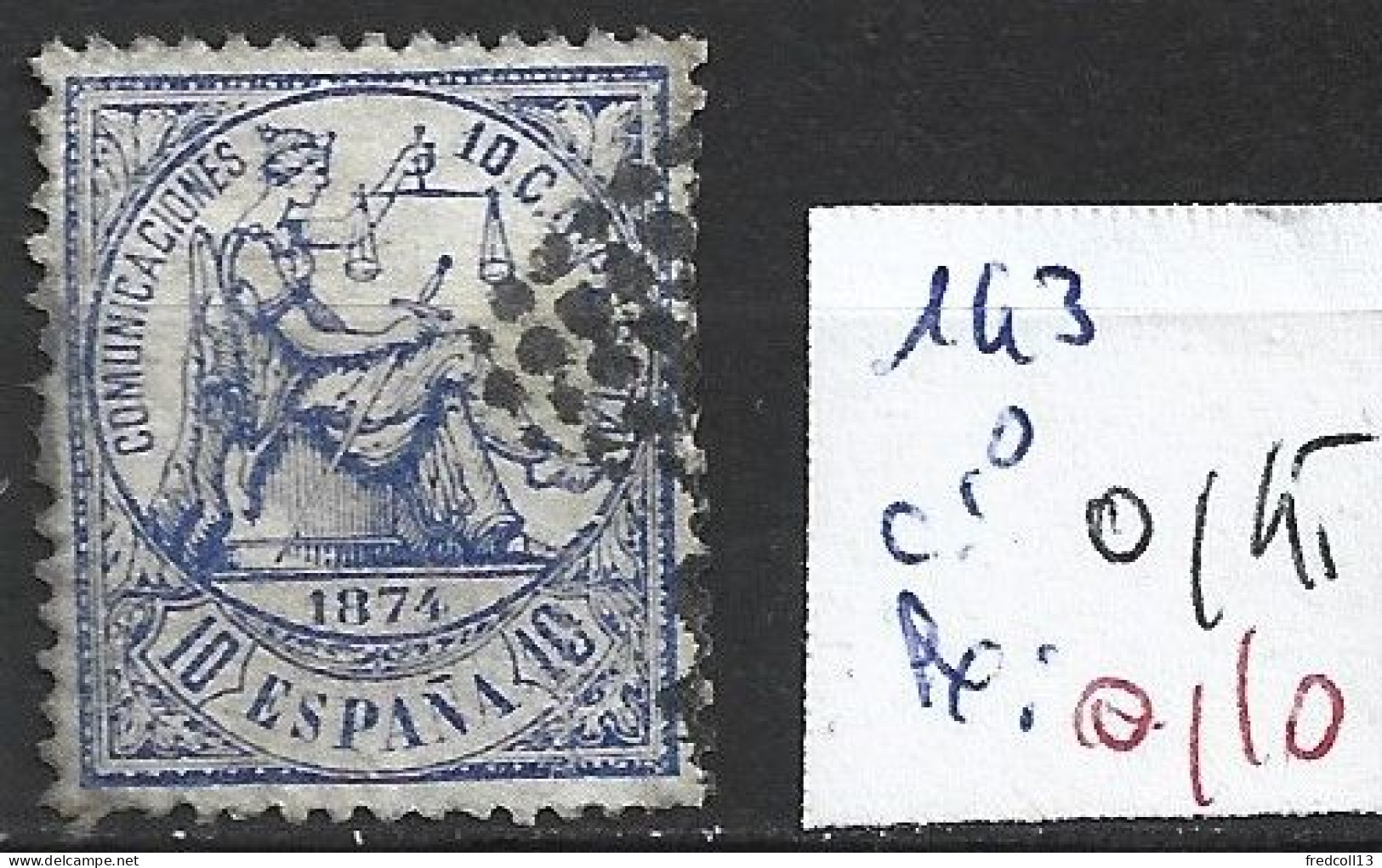 ESPAGNE 143 Oblitéré Côte 0.45 € - Used Stamps