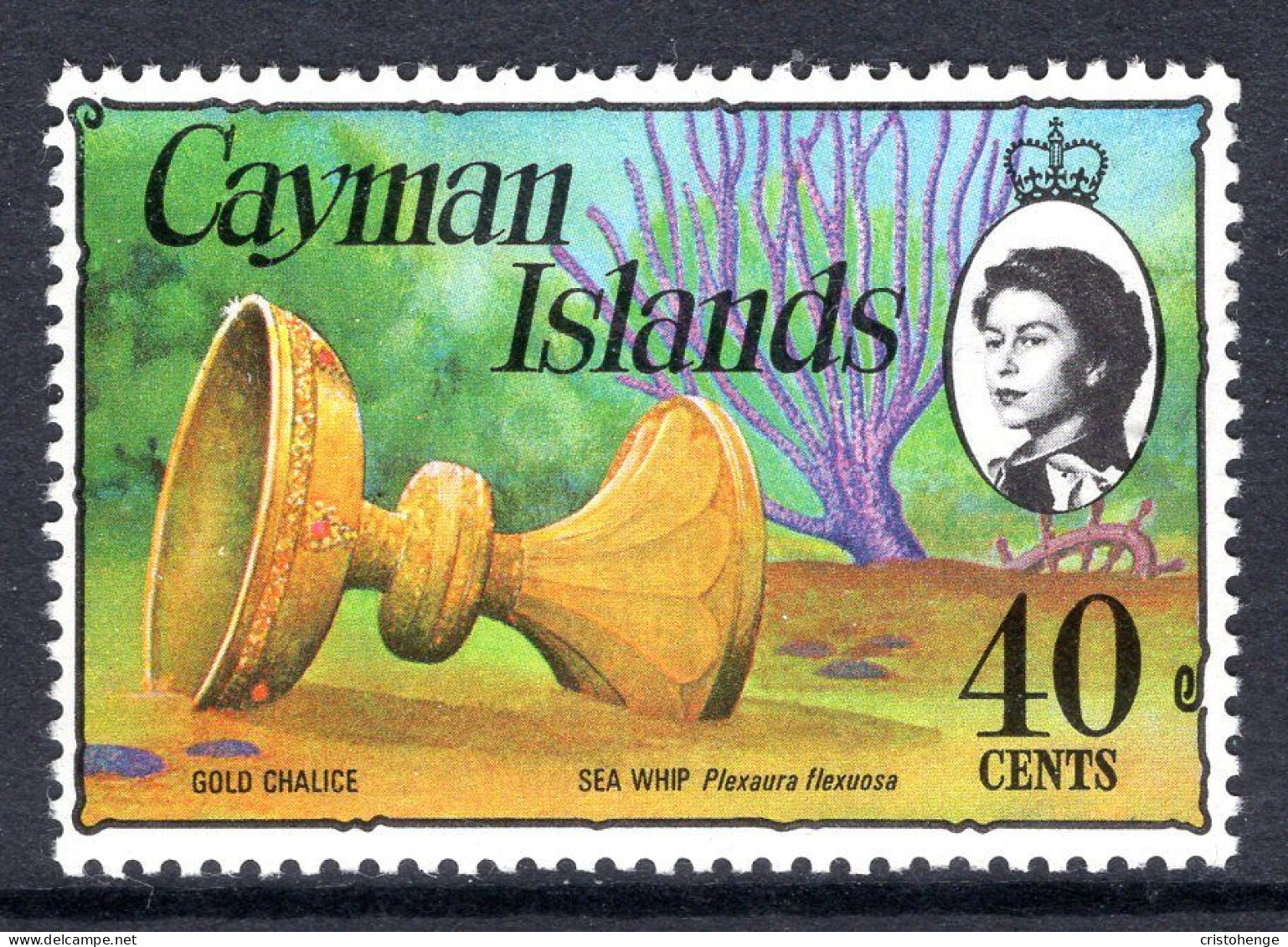 Cayman Islands 1974 Pirates, Treasure, & Marine Life - 1st Wmk. - 40c Chalice & Sea Whip MNH (SG 357) - Cayman Islands