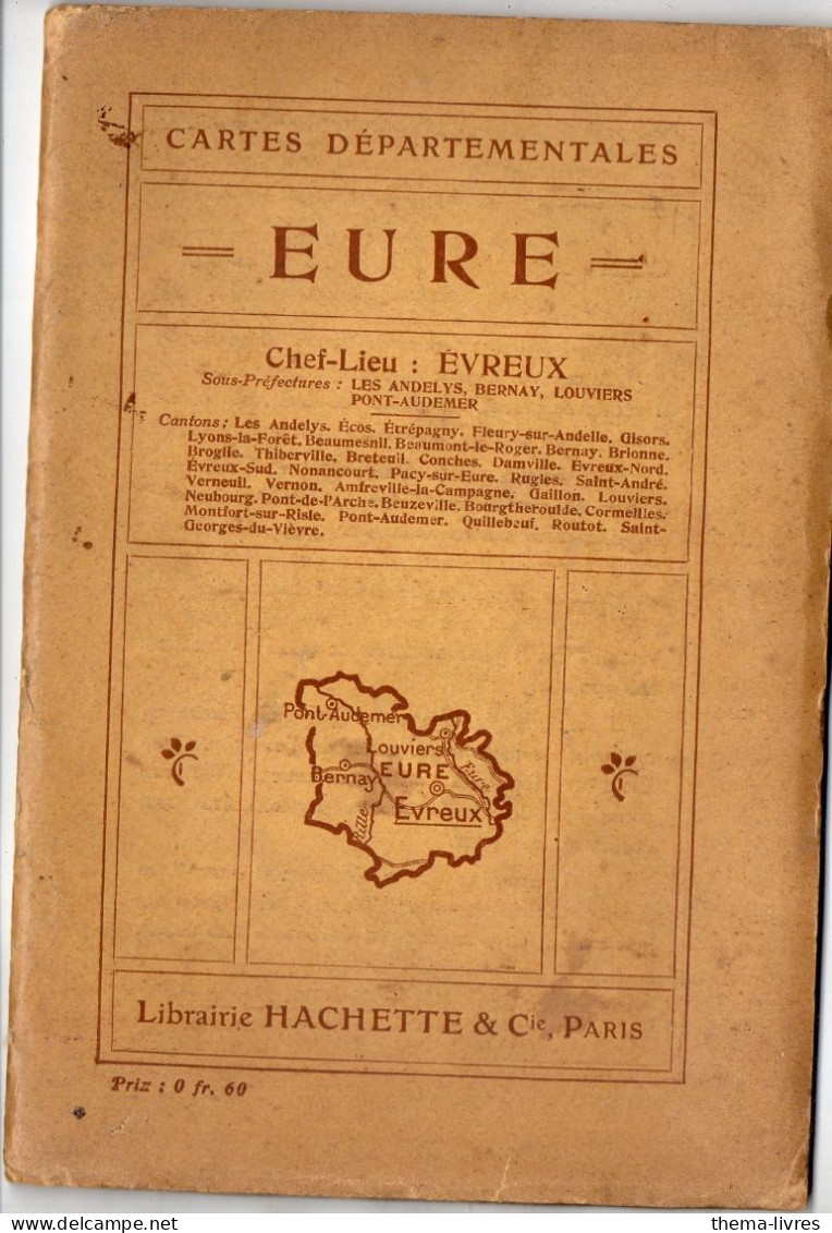 Eure (27) Carte Départementale Hachette      (ppp45986) - Topographical Maps