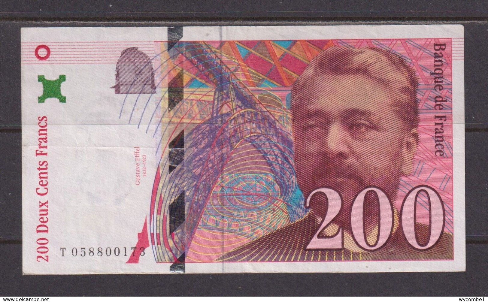 FRANCE - 1997 200 Francs Circulated Banknote As Scans - 200 F 1995-1999 ''Eiffel''