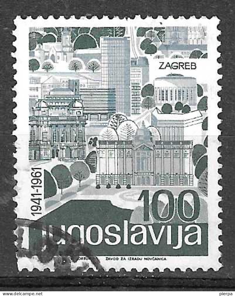 JUGOSLAVIA - 1962 - ZAGABRIA  - 100 D-  USATO ( YVERT 900 - MICHEL 1002) - Used Stamps