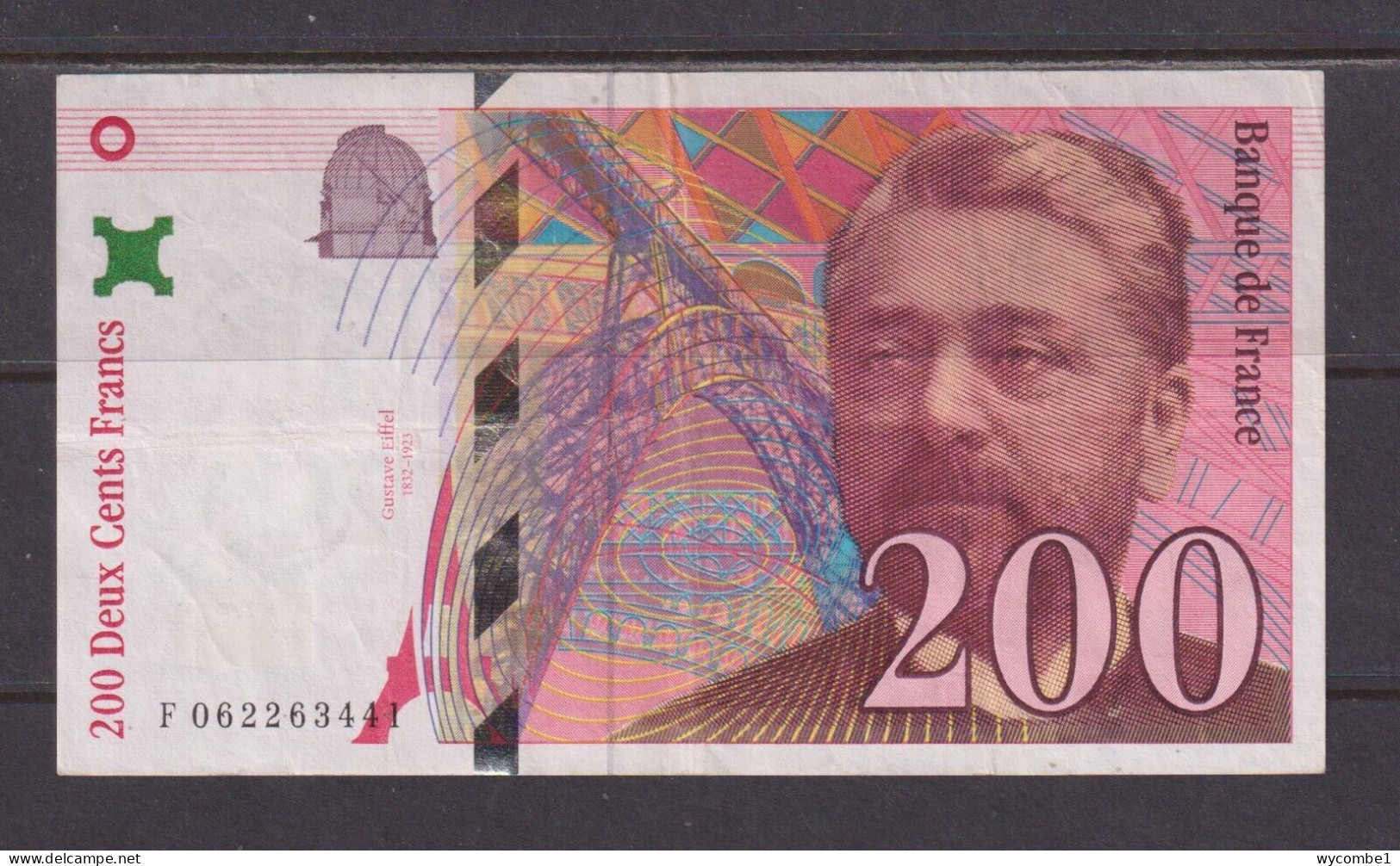 FRANCE - 1997 200 Francs Circulated Banknote As Scans - 200 F 1995-1999 ''Eiffel''