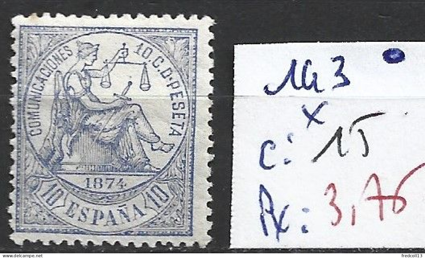 ESPAGNE 143 * Côte 15 € - Unused Stamps