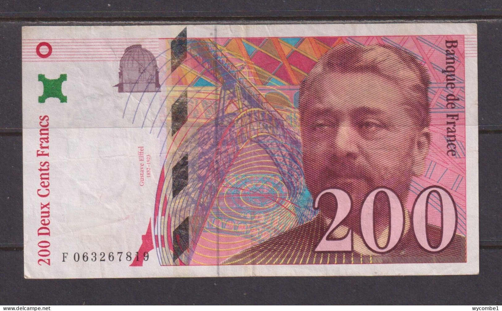 FRANCE - 1997 200 Francs Circulated Banknote As Scans - 200 F 1995-1999 ''Eiffel''