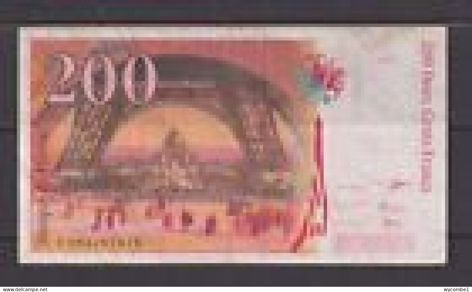 FRANCE - 1997 200 Francs Circulated Banknote As Scans - 200 F 1995-1999 ''Eiffel''