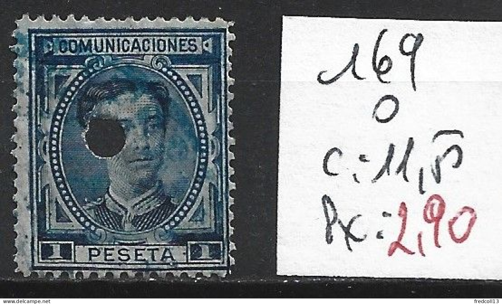 ESPAGNE 169 Perforé Côte 5 € - Used Stamps