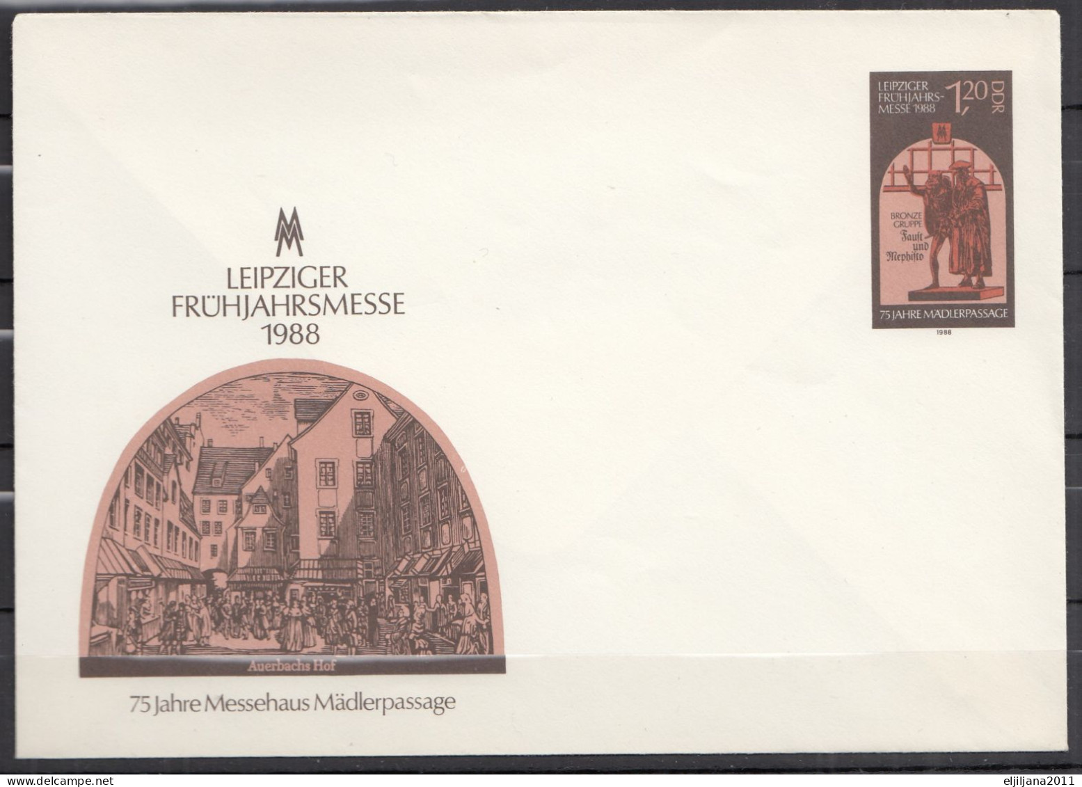 ⁕ Germany DDR 1988 ⁕ Leipziger Frühjahrsmesse / Postal Stationery ⁕ Unused Cover - Enveloppes - Neuves