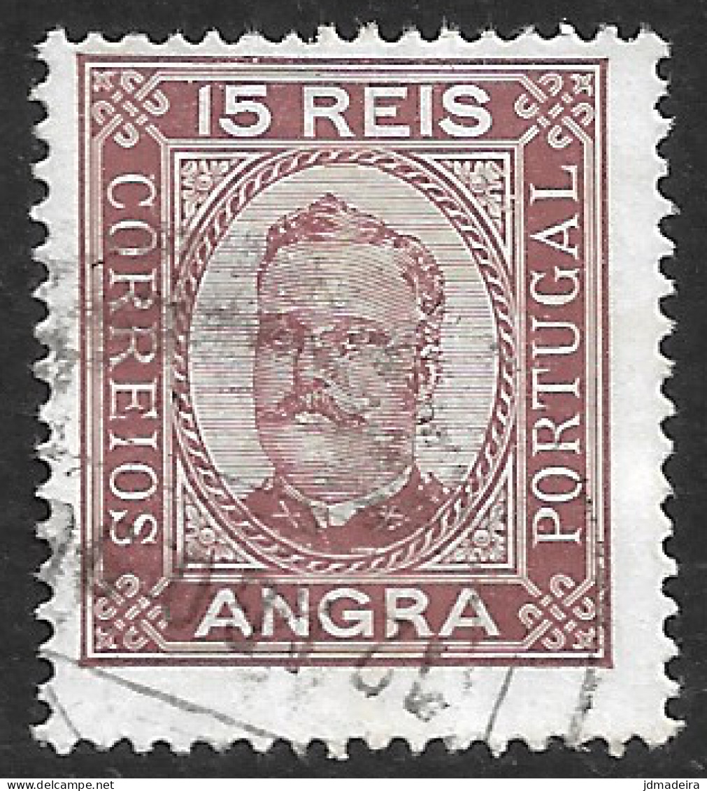 Angra – 1892 King Carlos 15 Réis Used Stamp - Angra