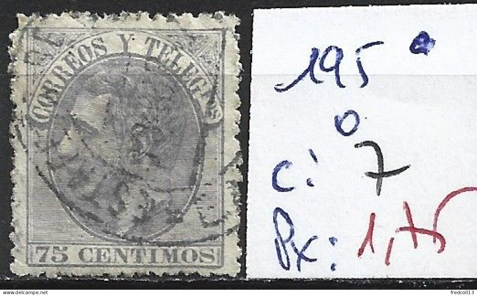 ESPAGNE 195 Oblitéré Côte 7 € - Used Stamps