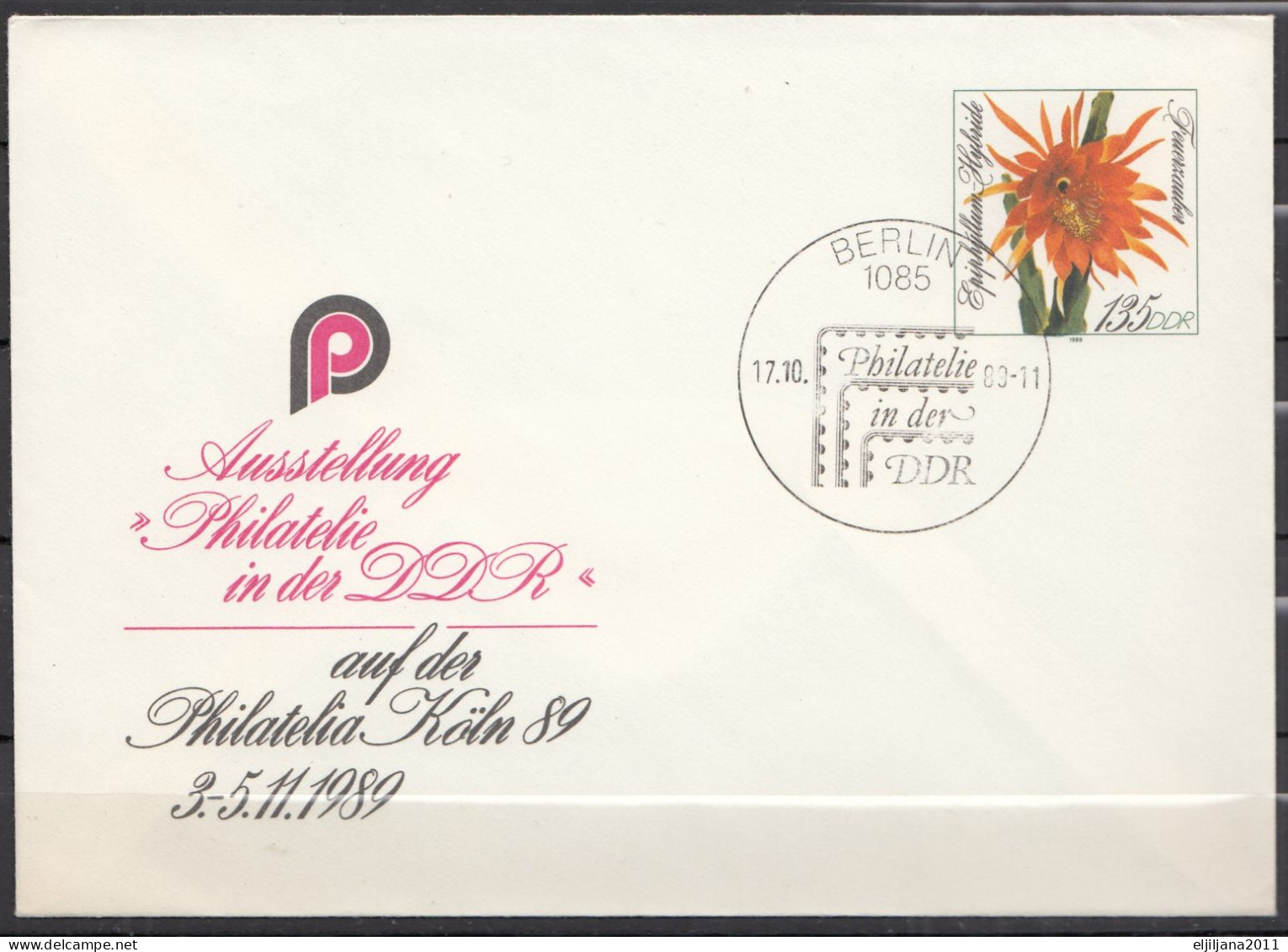 ⁕ Germany DDR 1989 ⁕ Ausstellung Philatelie KÖLN / Postal Stationery ⁕ 2v Unused Cover - Enveloppes - Neuves