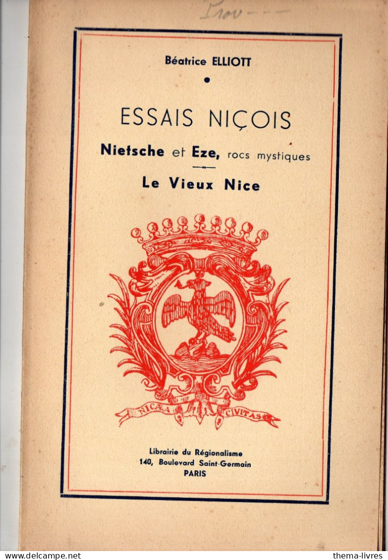 Essais Niçois (06)  Nietsche, Eze, Le Vieux Nice     (PPP45990) - Côte D'Azur