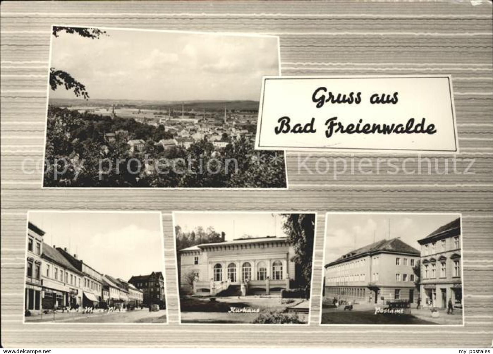 41609711 Bad Freienwalde Panorama Karl Marx Platz Kurhaus Postamt Bad Freienwald - Bad Freienwalde