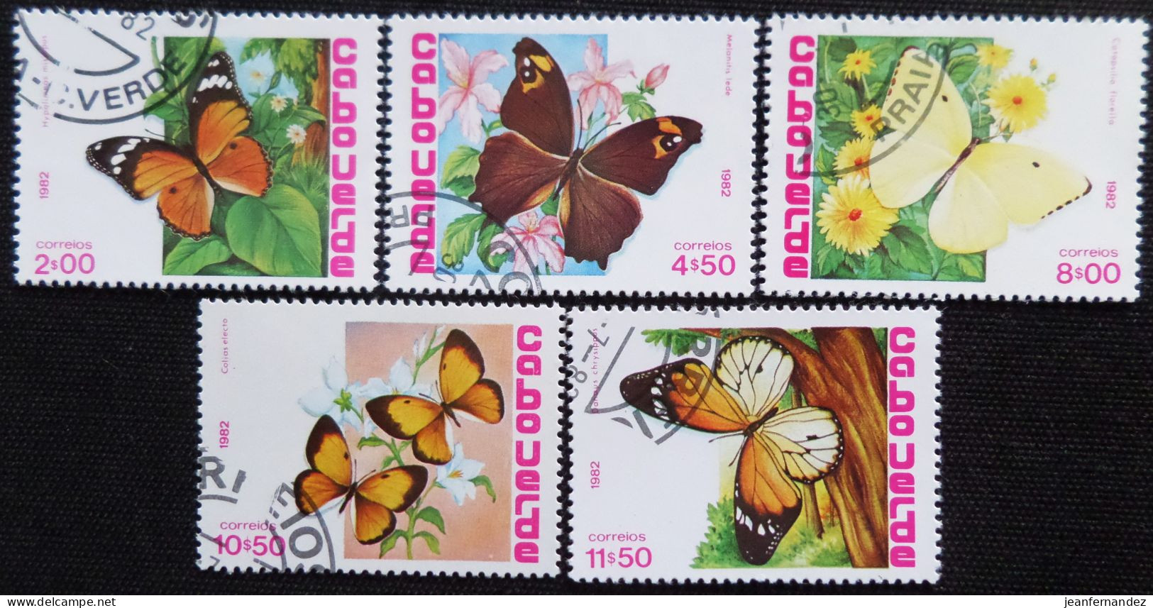 Cap Vert 1982 Butterflies  Stampworld N° 466 à 470 - Cap Vert